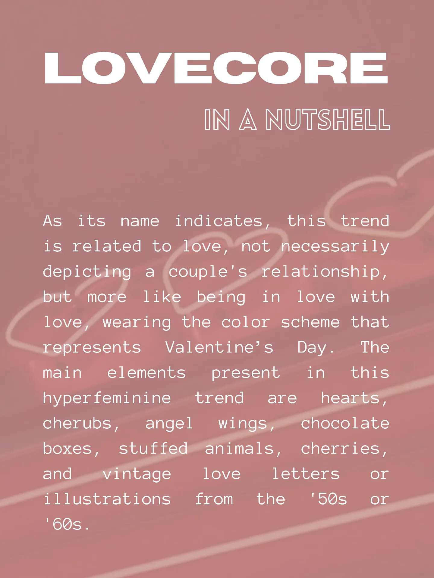 Lovecore Aesthetic Explanation Wallpaper