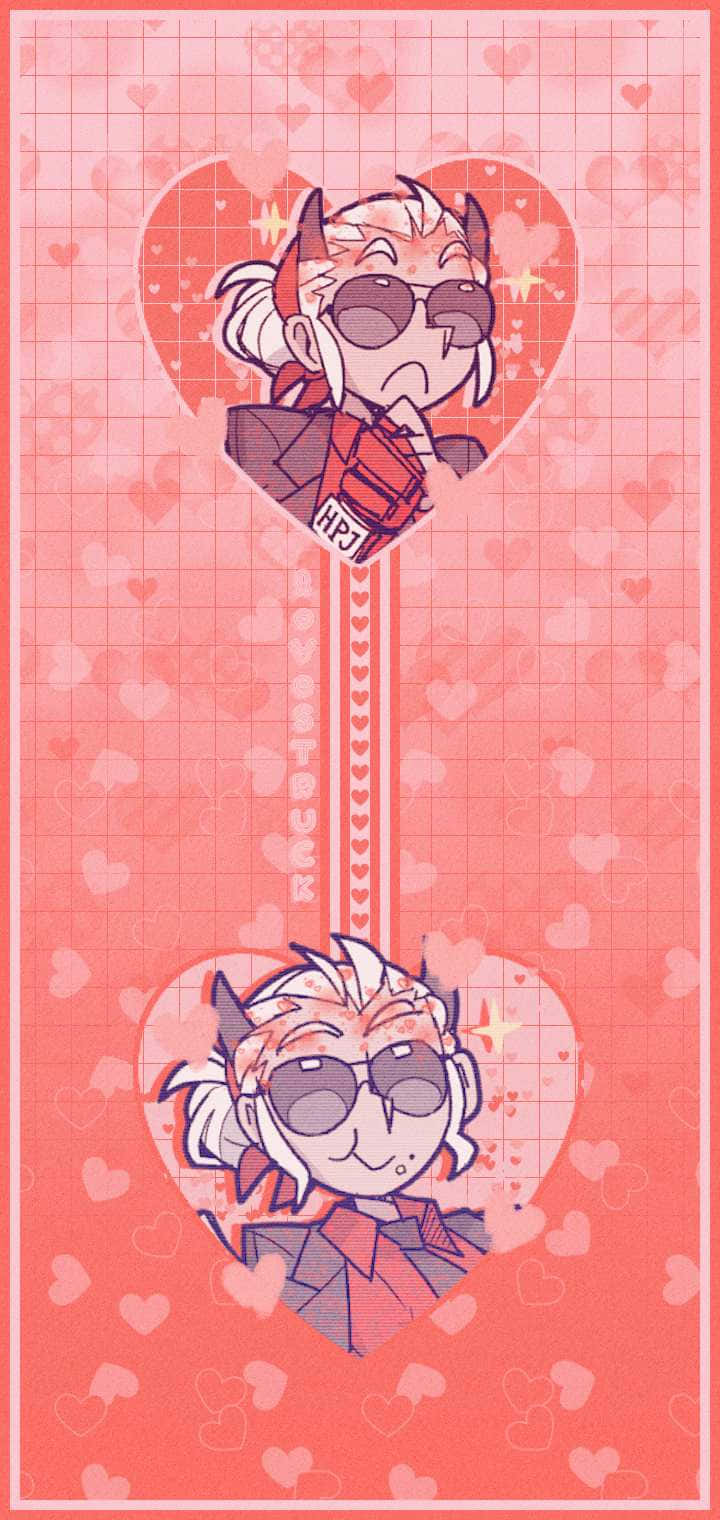 Lovecore Animated Character Lollipop Design Wallpaper