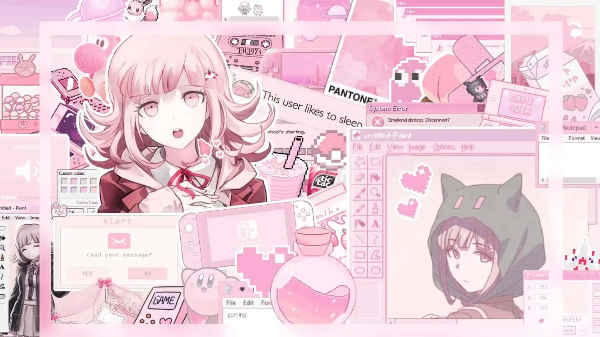 Lovecore Anime Collage Wallpaper