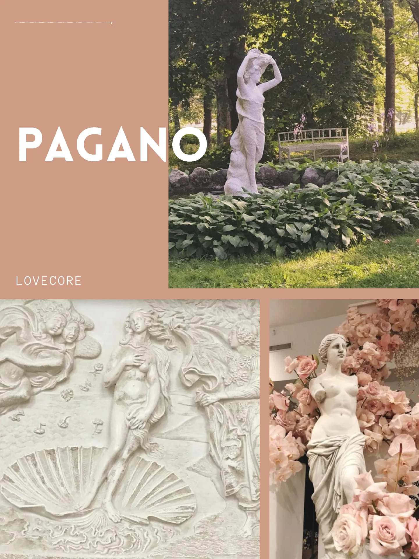 Lovecore Classical Statues Wallpaper