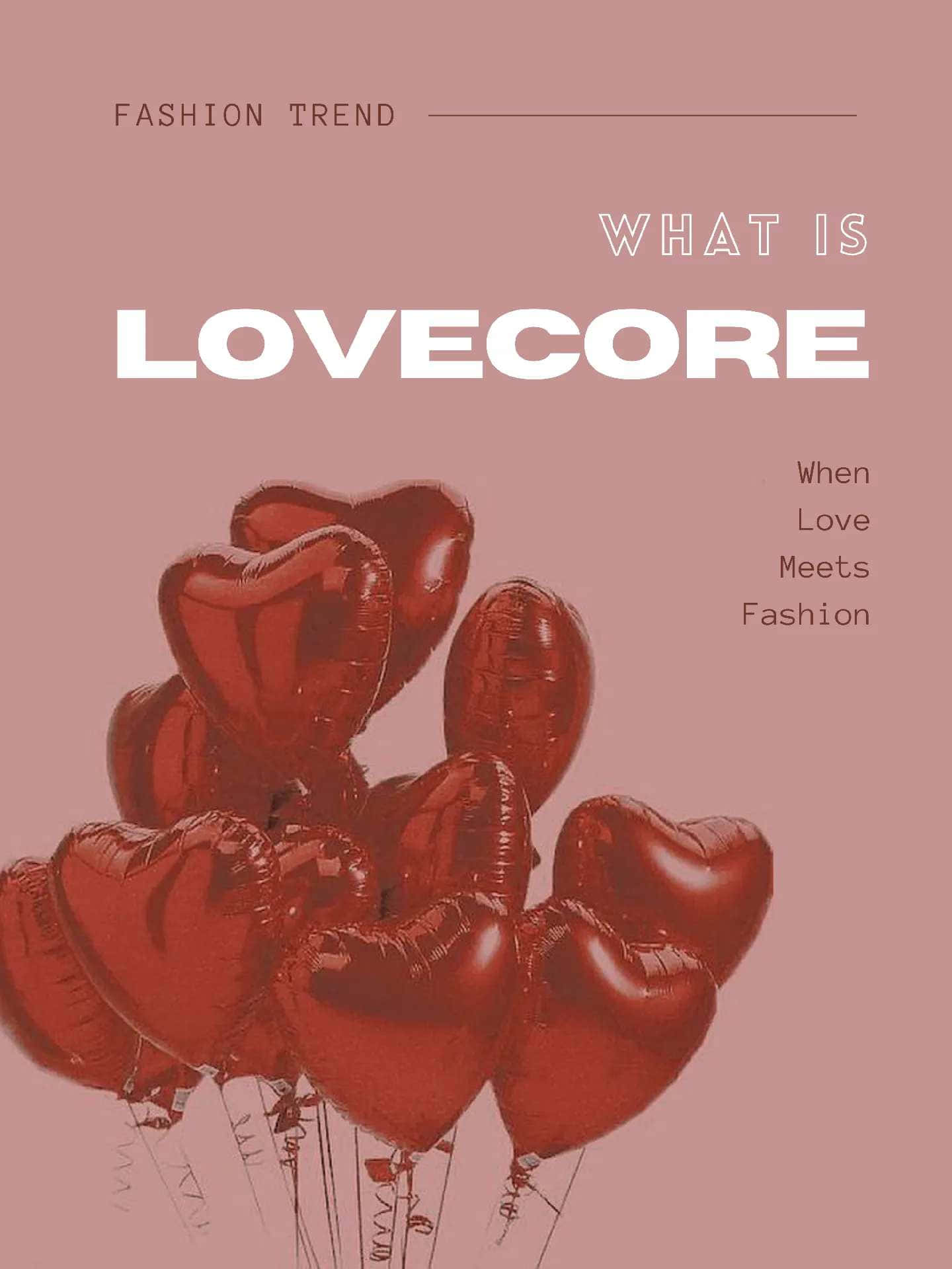 Lovecore Fashion Trend Balloons Wallpaper