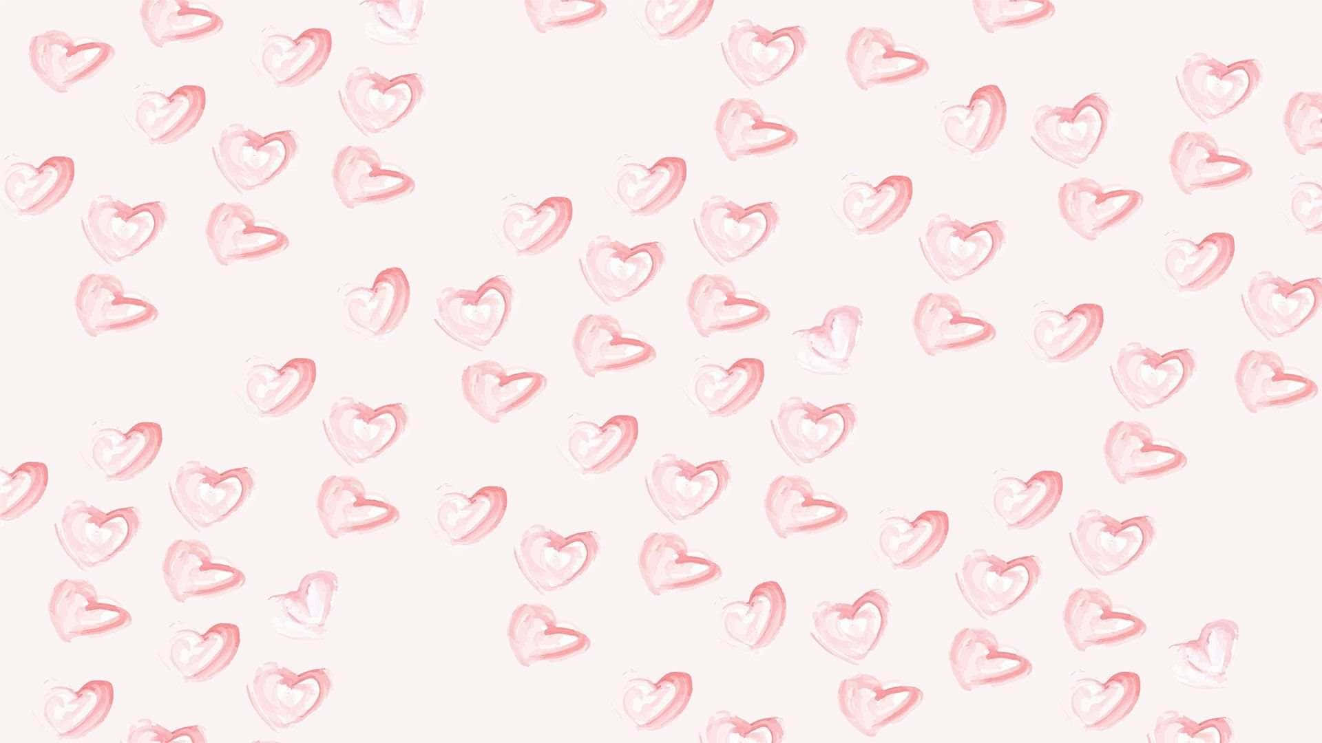 Lovecore Hearts Pattern Wallpaper