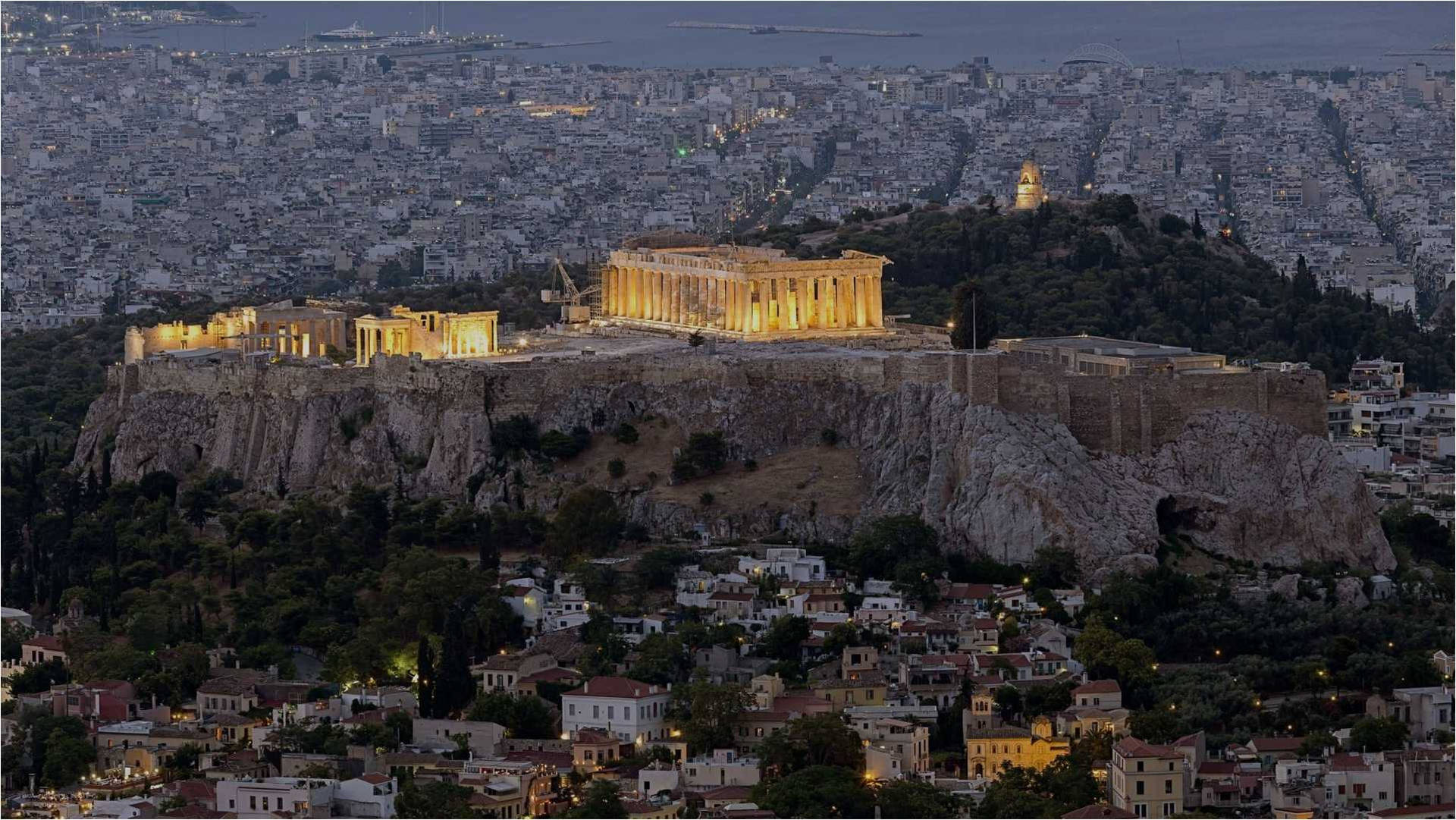 Härligaakropolis I Aten. Wallpaper