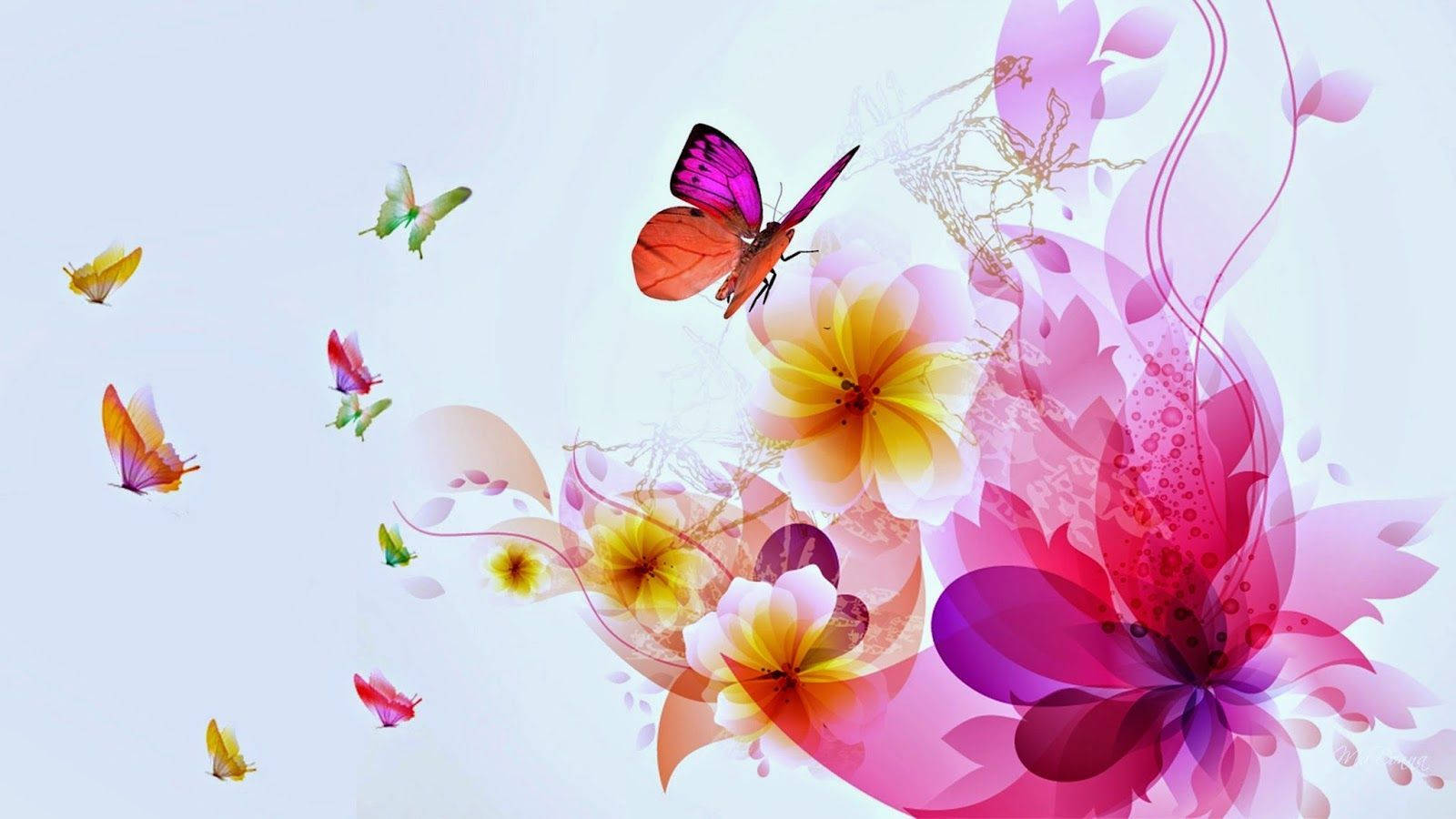 Download Lovely Butterfly Aesthetic Art Wallpaper 