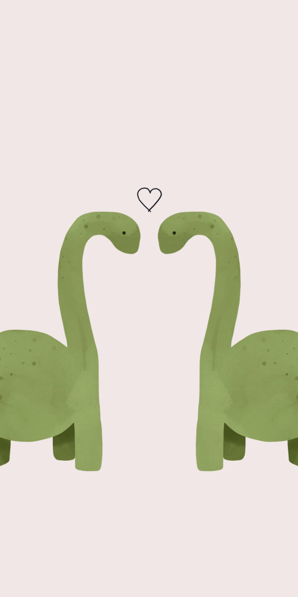 Lovely Couple Dino Kawaii iPhone Wallpaper