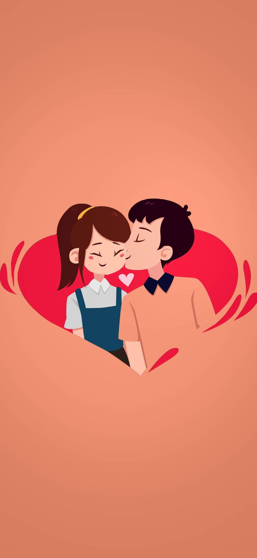 Lovely Couple Kissing Hd Wallpaper