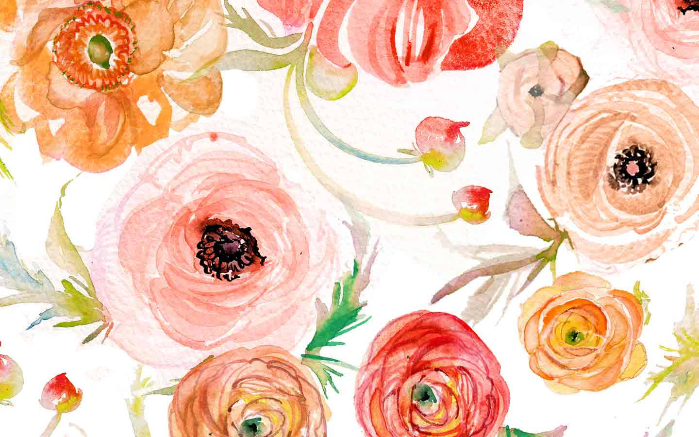Lovely Flowers Watercolor Art