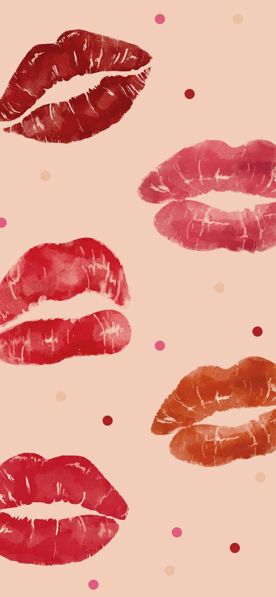 Lovely Girl Lipstick Aesthetic Valentine's Day Wallpaper