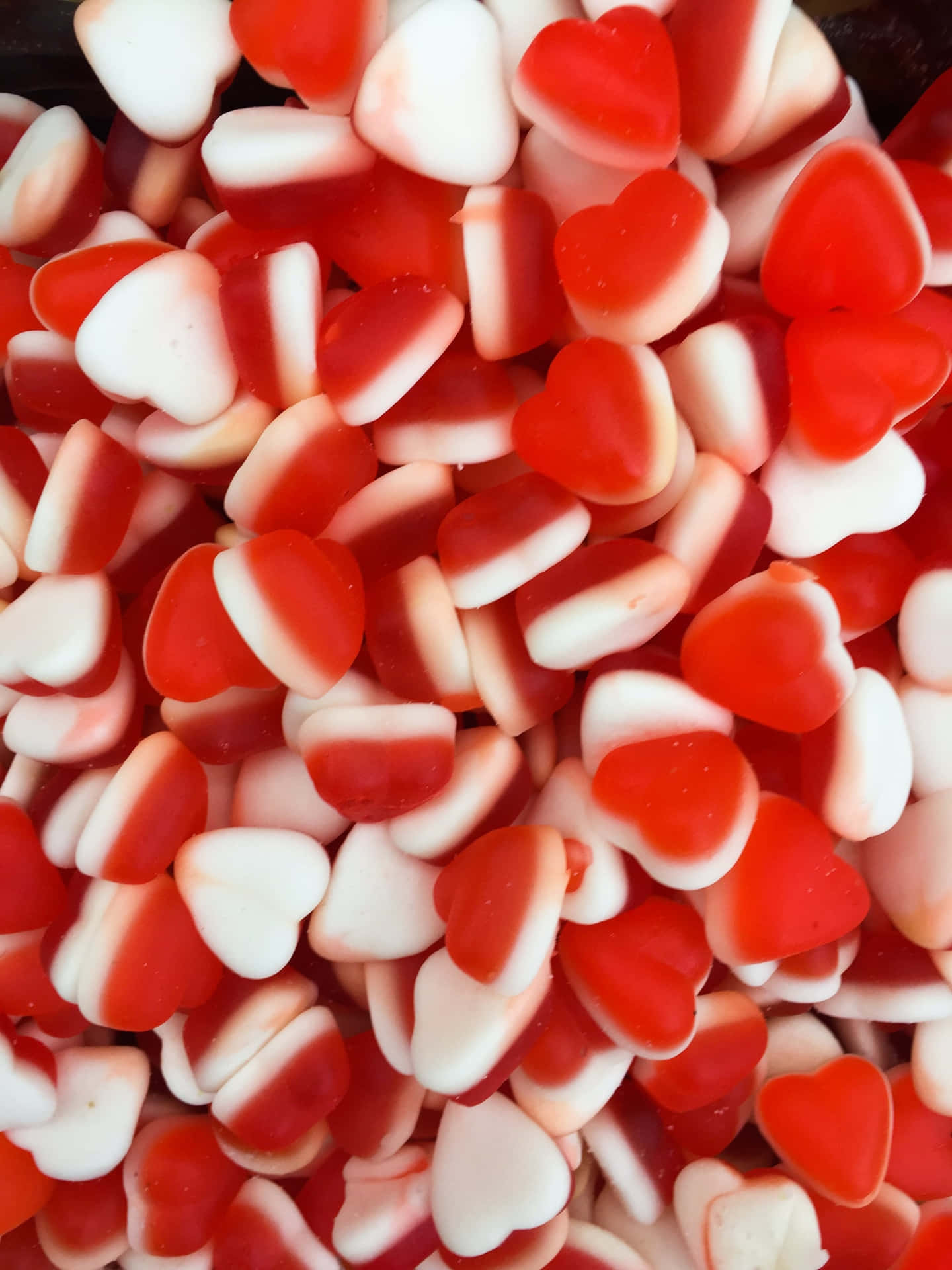Lovely Heart Shape Sweet Candy Aesthetic Valentine's Day Wallpaper