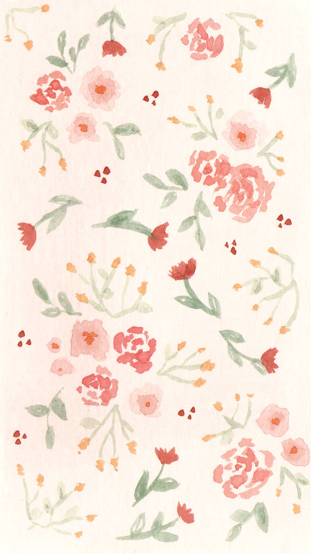 Schönesrosa Blumenmuster Für Das Iphone Wallpaper