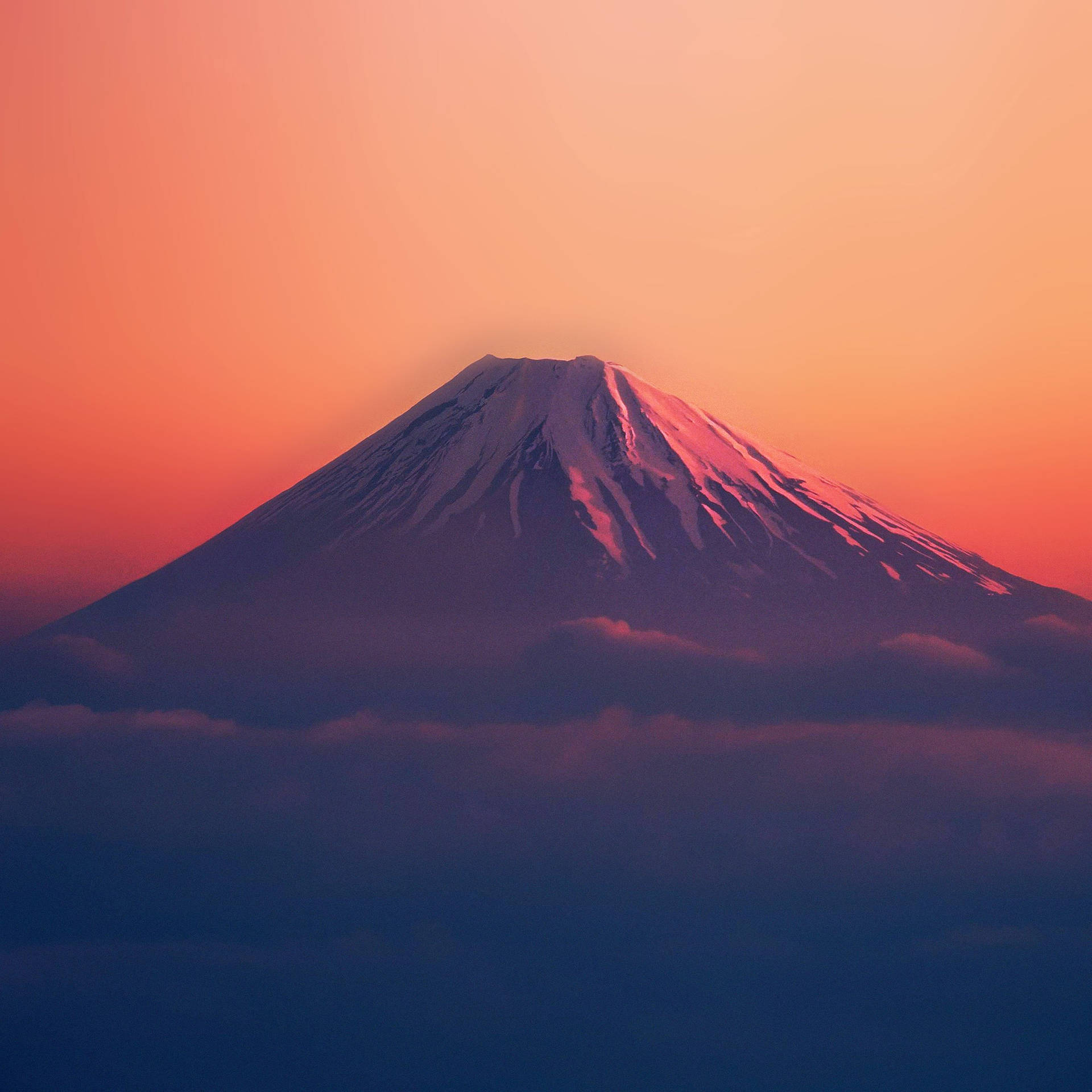 Lovely Red Mountain And Sky Wallpaper