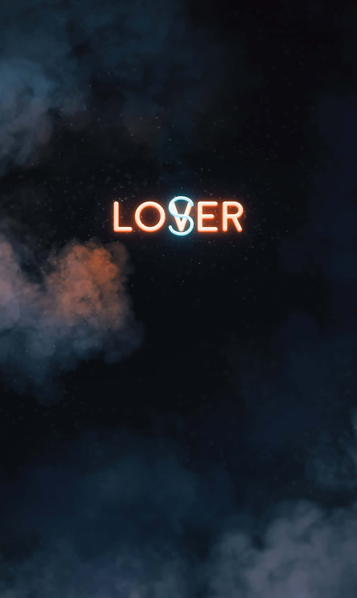 Lover Loser In Orange And Blue Wallpaper