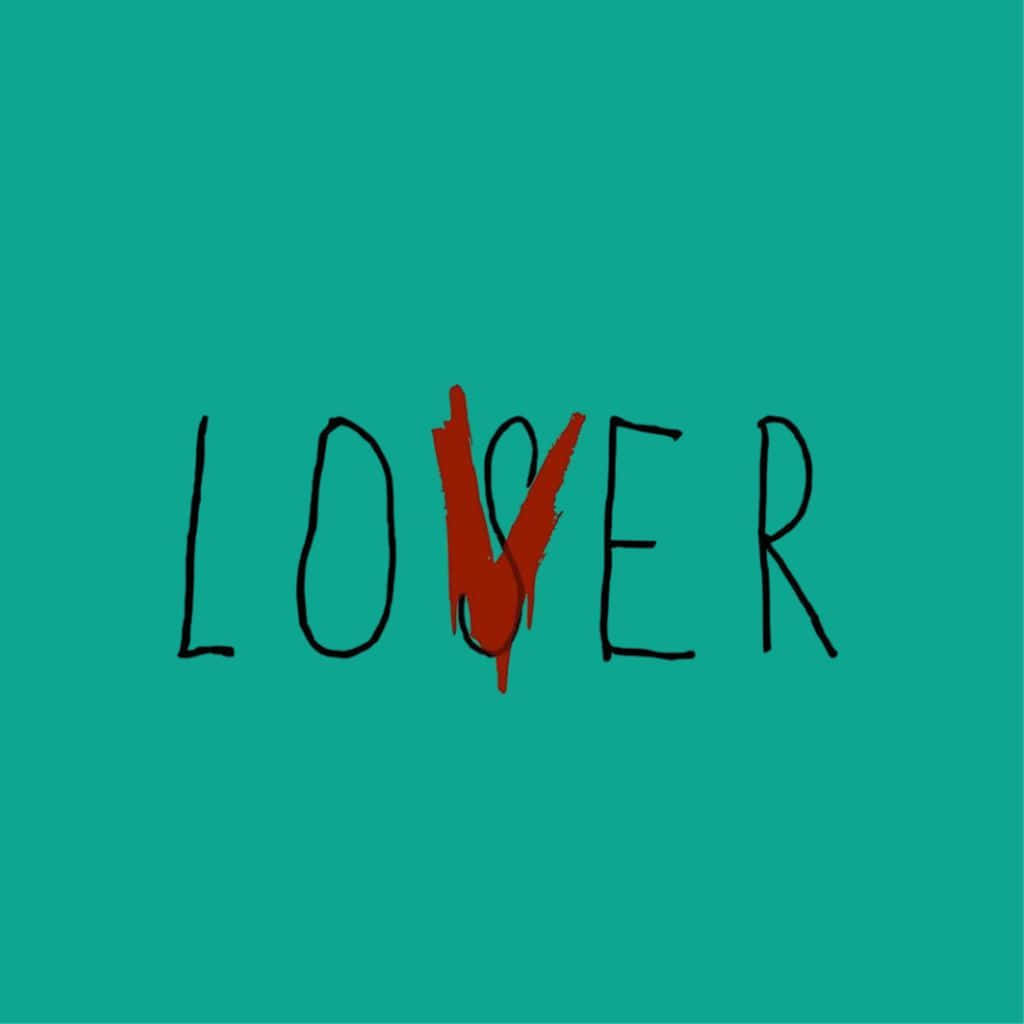 A Black And White Image Of The Word Lover Wallpaper