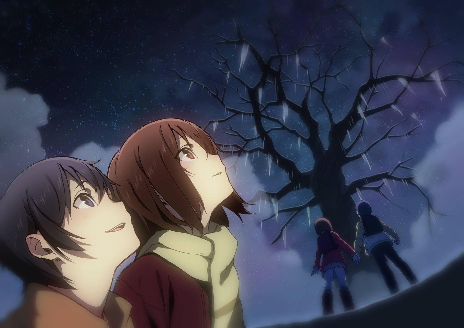 Download Lovers In Anime Series Erased Wallpaper 