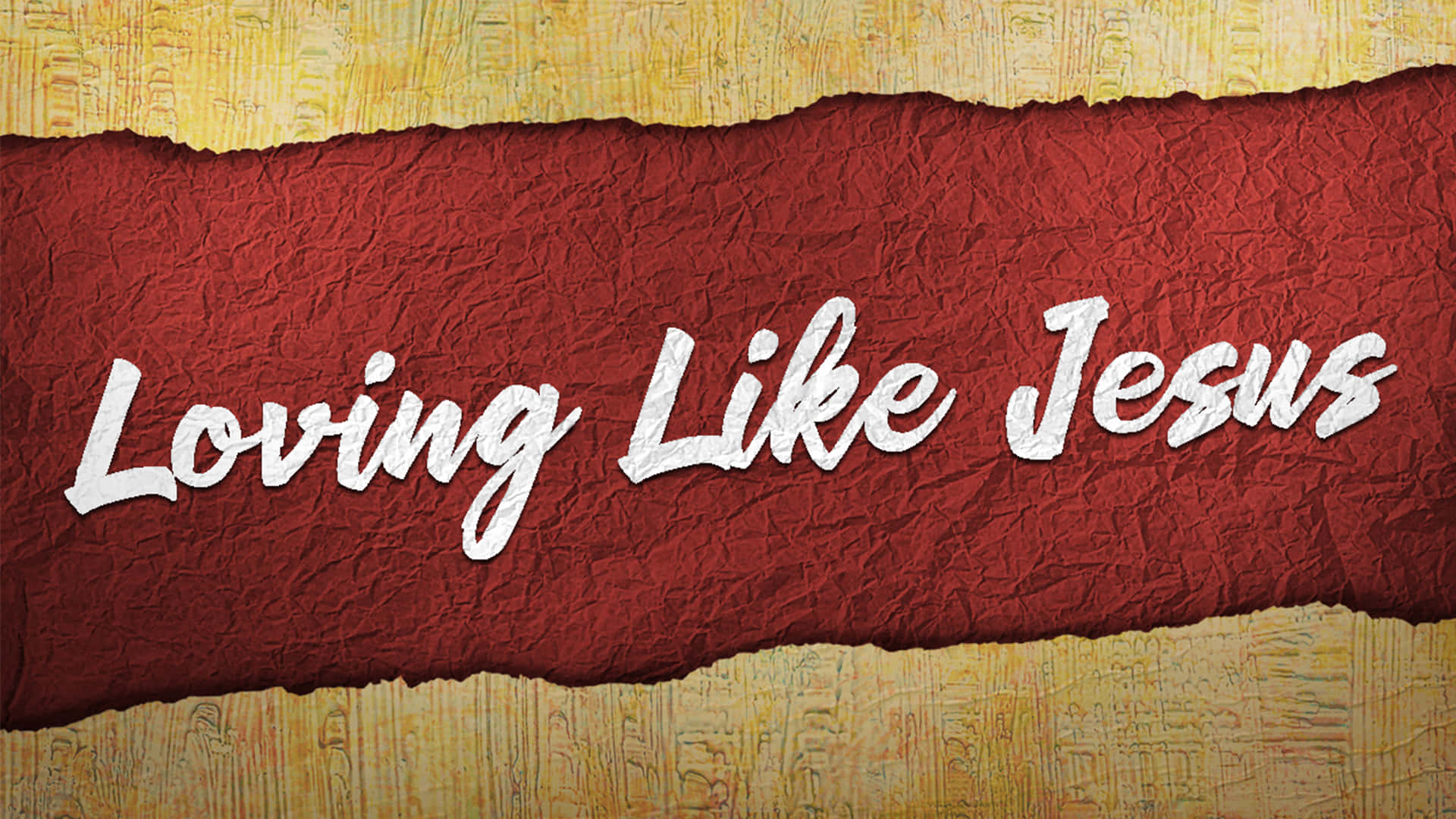 Loving Like Jesus Text Banner Wallpaper