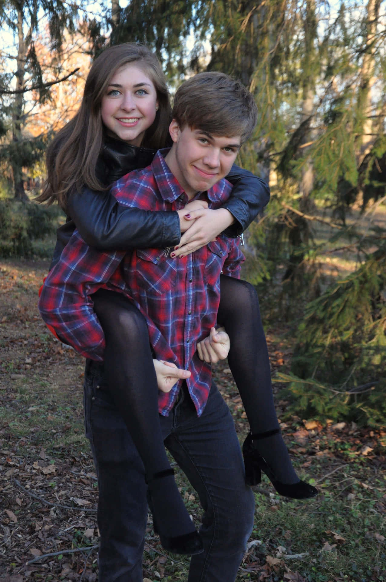 Loving Sisters Bonding In A Park