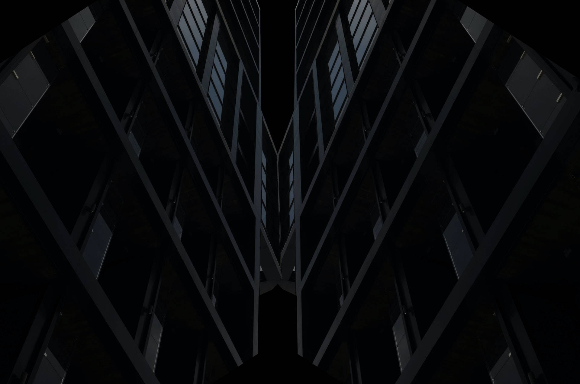 Low Angle Black Building PC Wallpaper