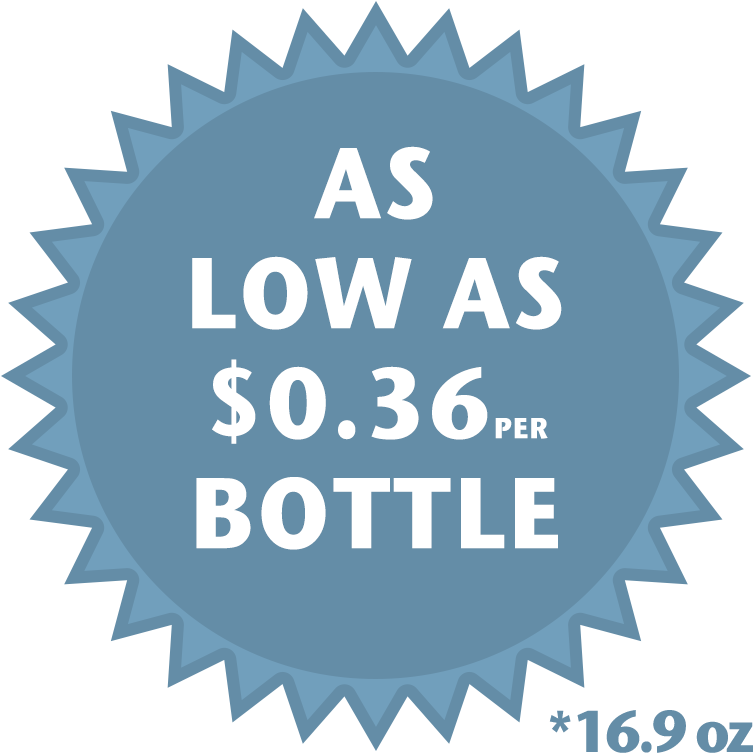 Low Cost Bottle Advertisement PNG