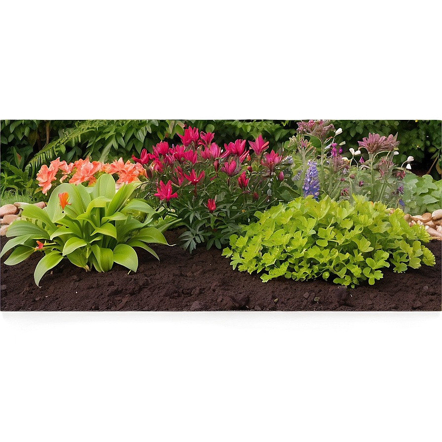 Low Maintenance Flower Bed Png 06272024 PNG