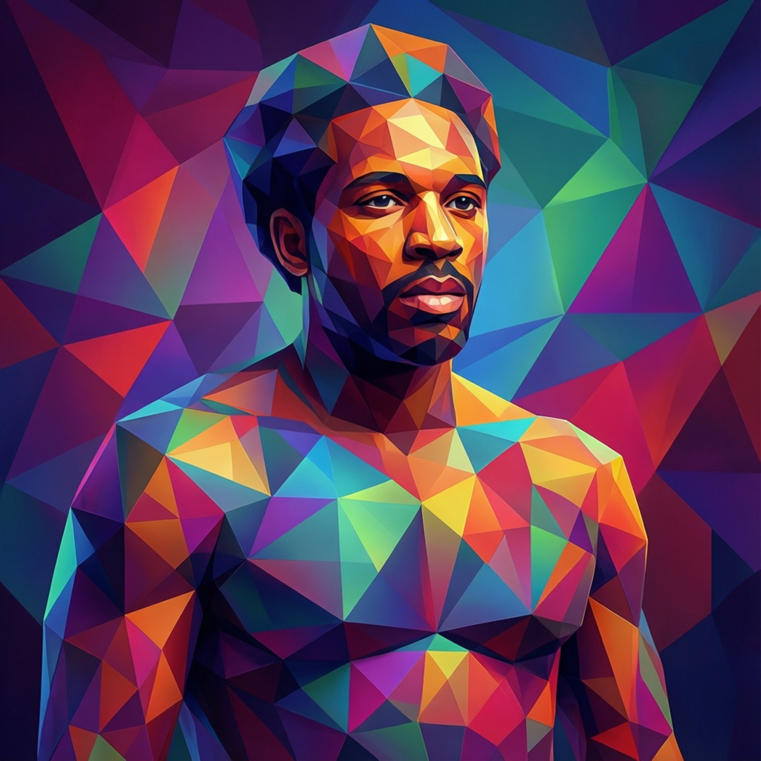 Low Poly Chad Geometrie Wallpaper