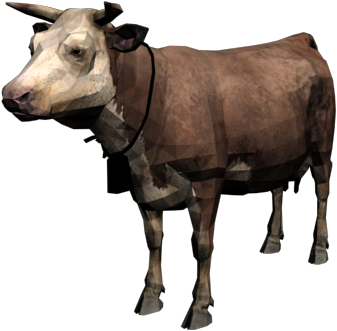 Low Poly Cow Model.png PNG