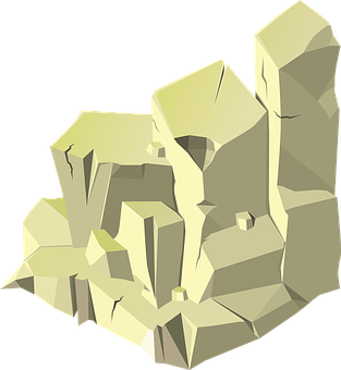 Low Poly Crystal Formation PNG