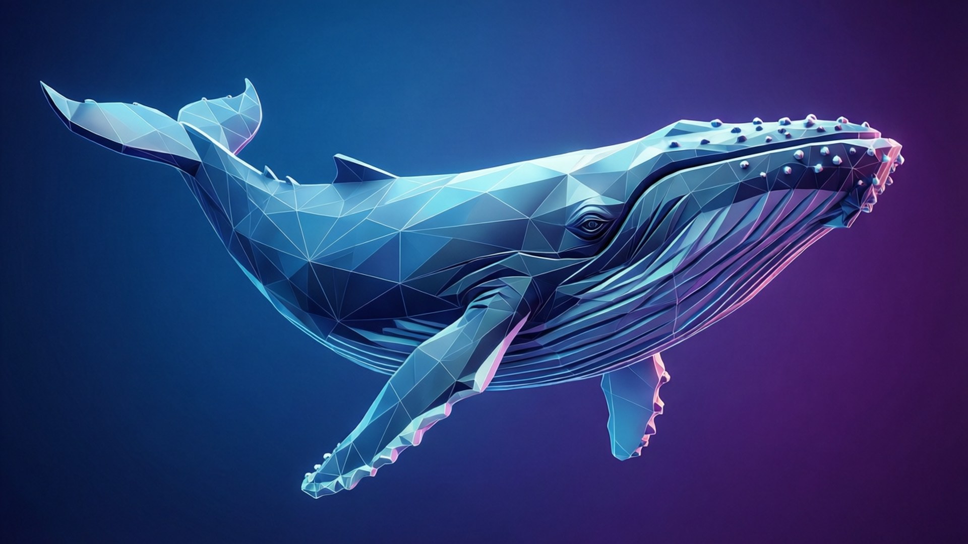 Baleine Docker Low Poly Fonds d'écran