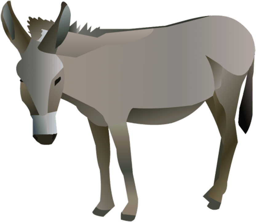 Low Poly Donkey Illustration PNG