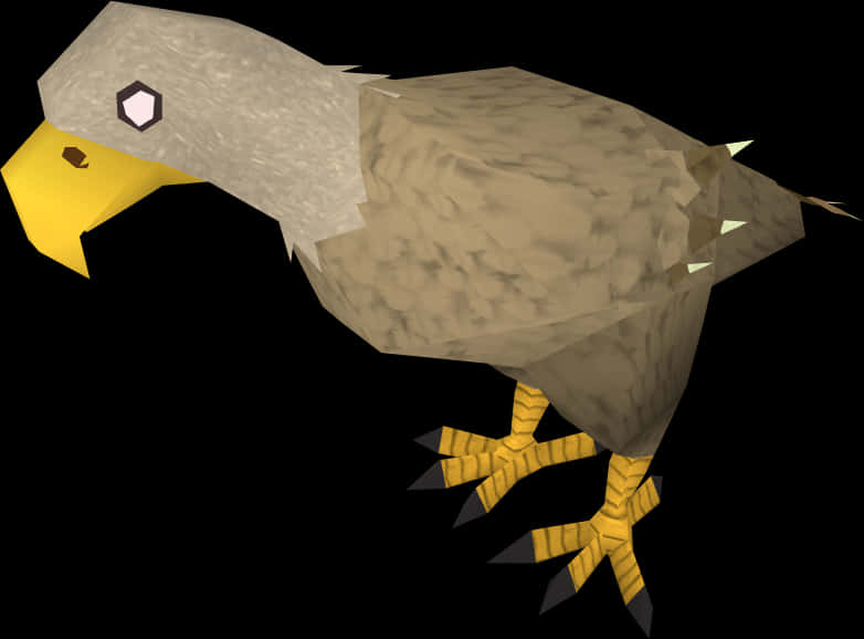 Low Poly Eagle Graphic PNG
