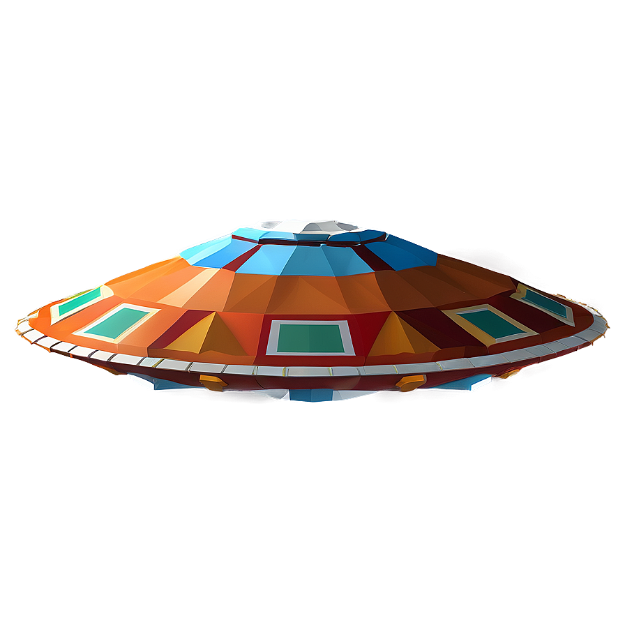 Low Poly Flying Saucer Png Ofq73 PNG