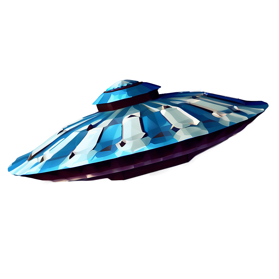 Low Poly Flying Saucer Png Vub2 PNG