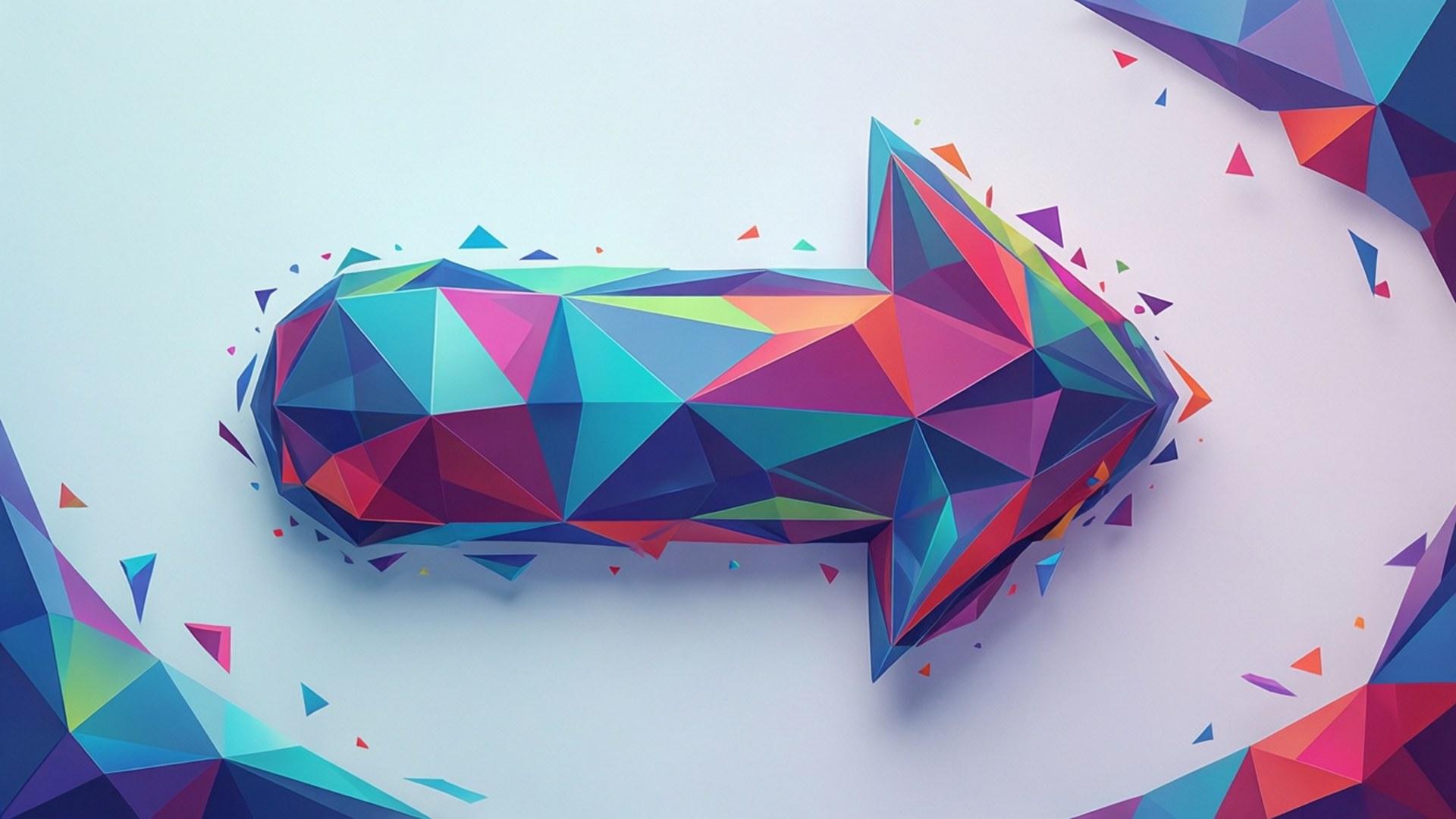 Low-Poly Follow Button Wallpaper