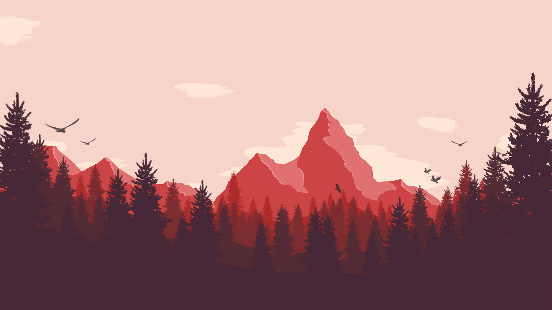Low Poly Forest Wallpaper