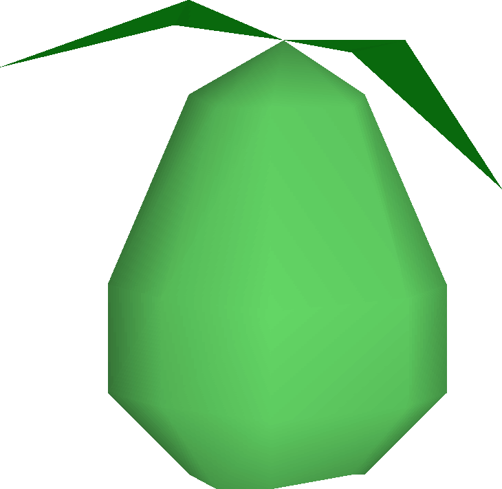 Low Poly Green Pear3 D Model PNG