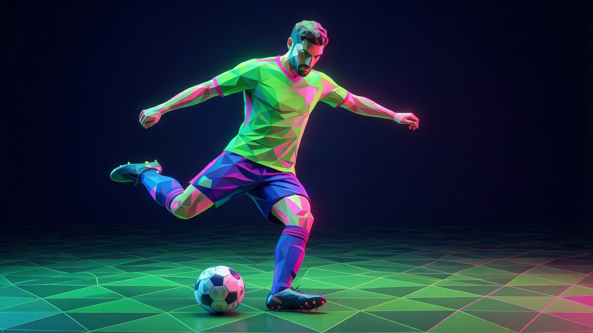 Low-Poly Kick Achtergronden