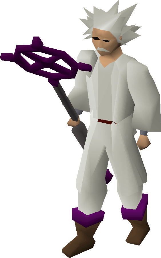Low Poly Magewith Staff PNG