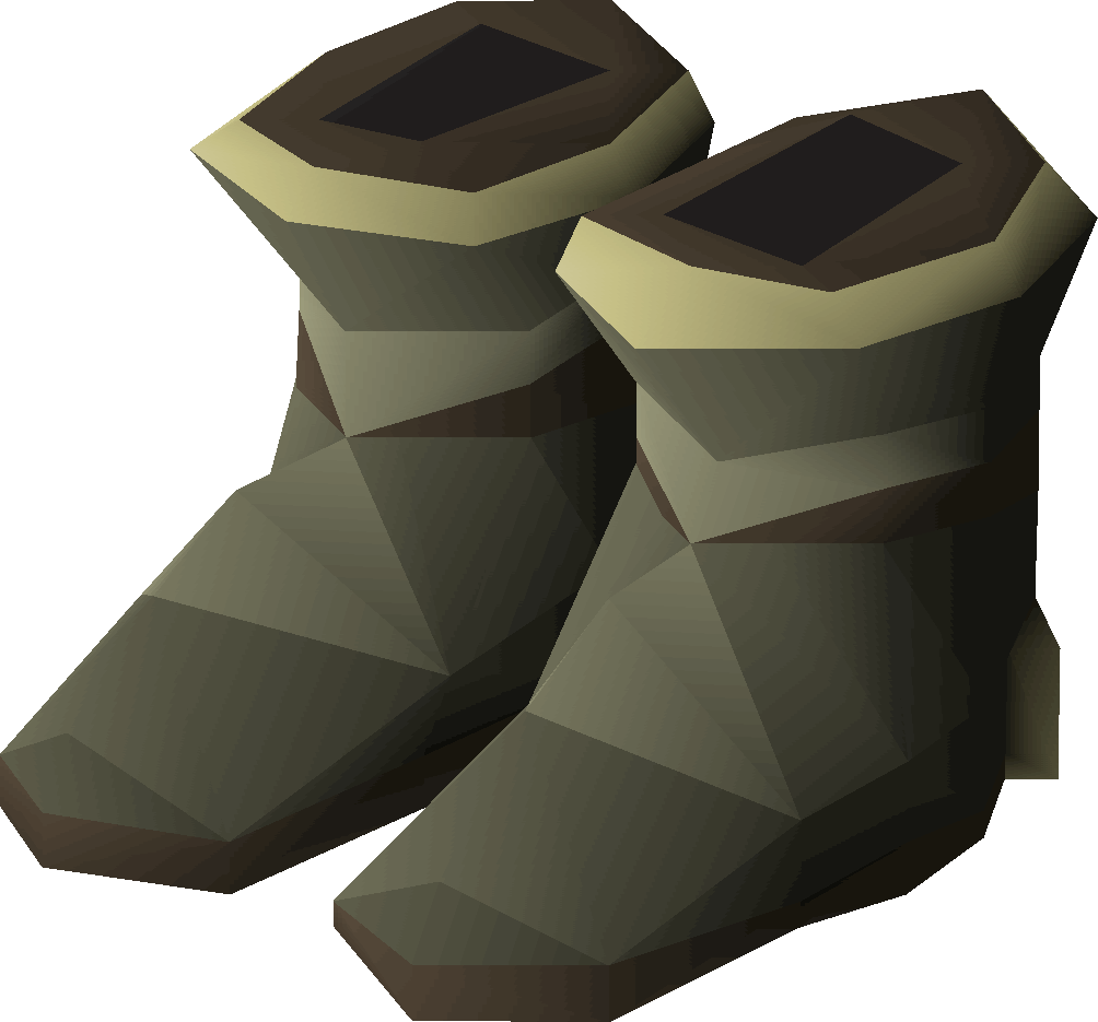 Low Poly Military Boots3 D Model PNG