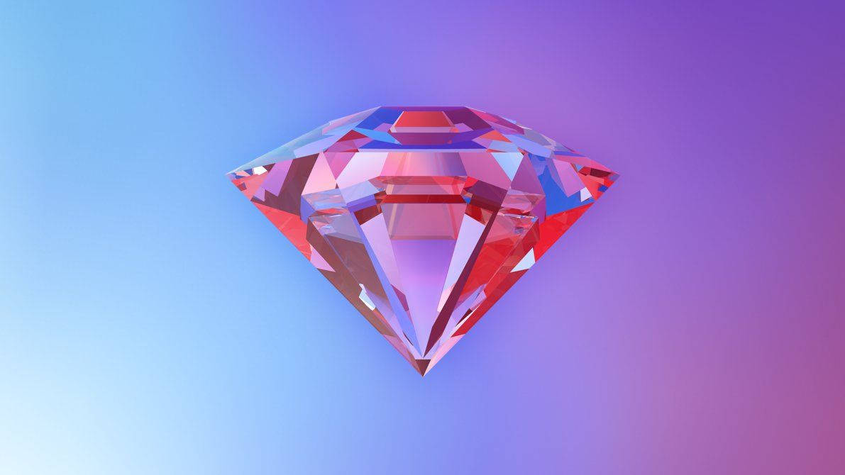 A fabulous diamond with beautiful low-poly design Wallpaper