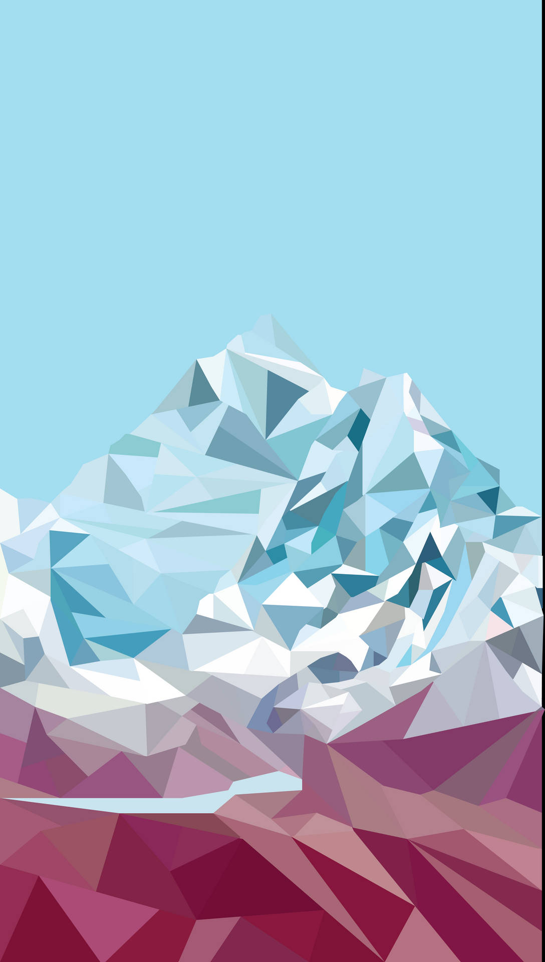 Low Poly Mountain Everest Wallpaper