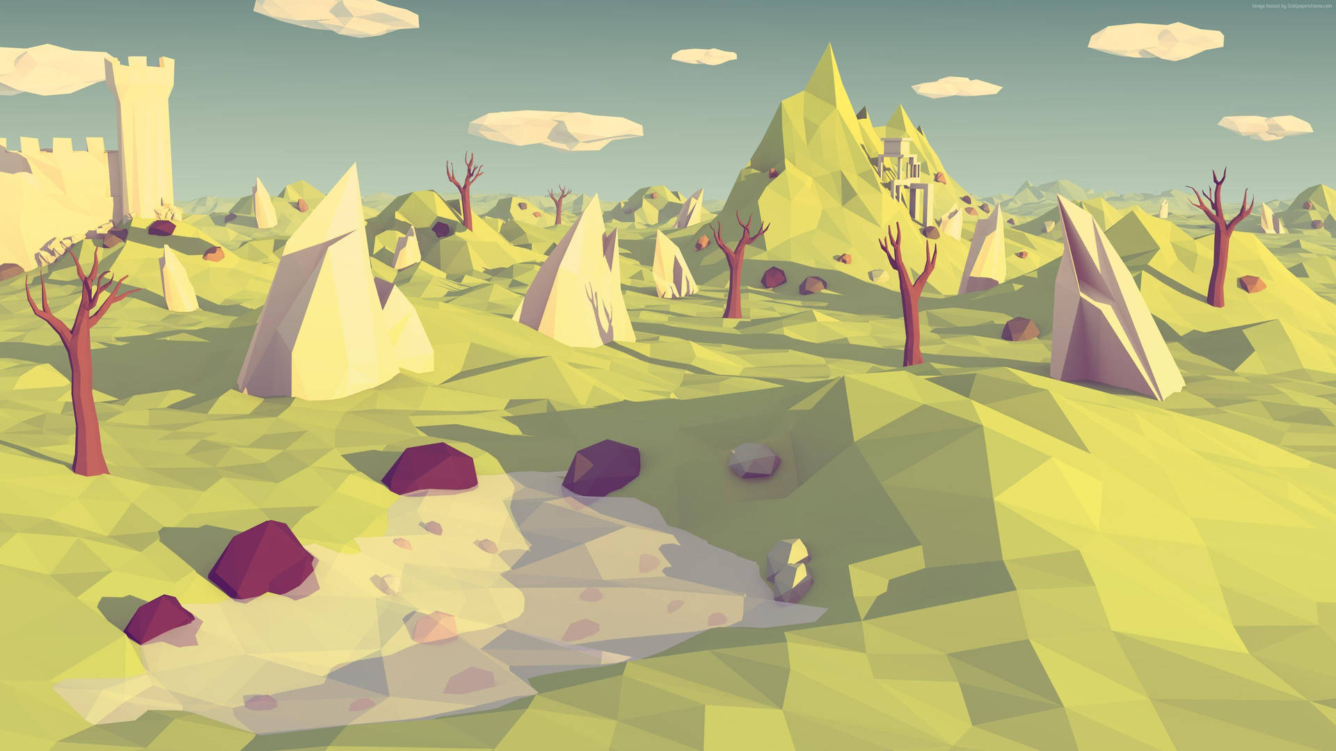Low Poly Nature Background