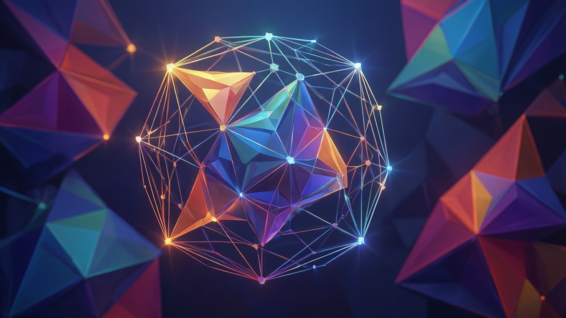 Low-Poly Network Bakgrunner