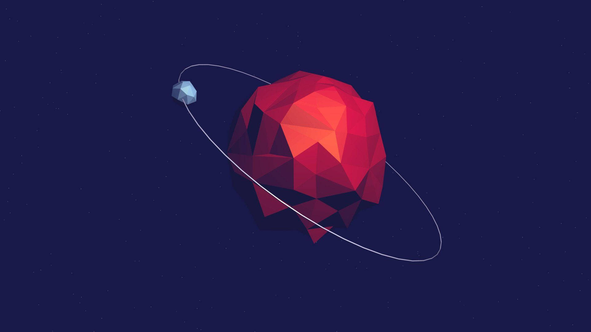 Low Poly Outer Space Wallpaper