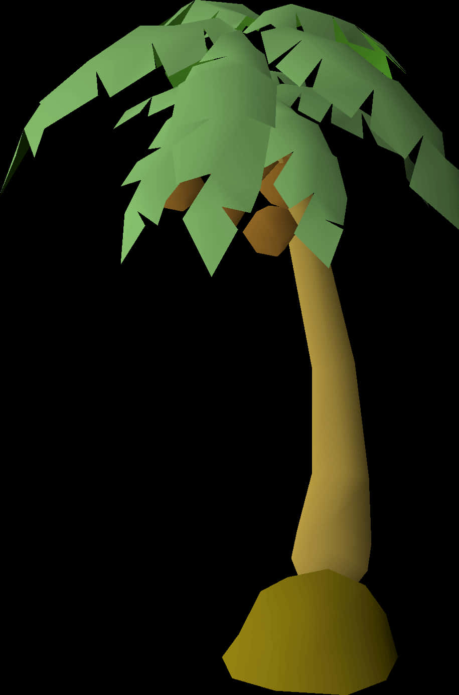 Low Poly Palm Tree Graphic PNG