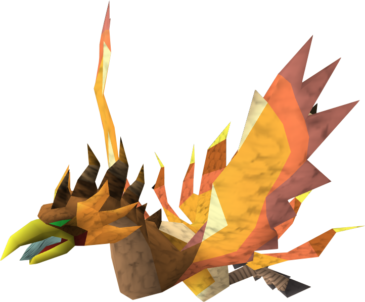 Low Poly Phoenix Artwork PNG