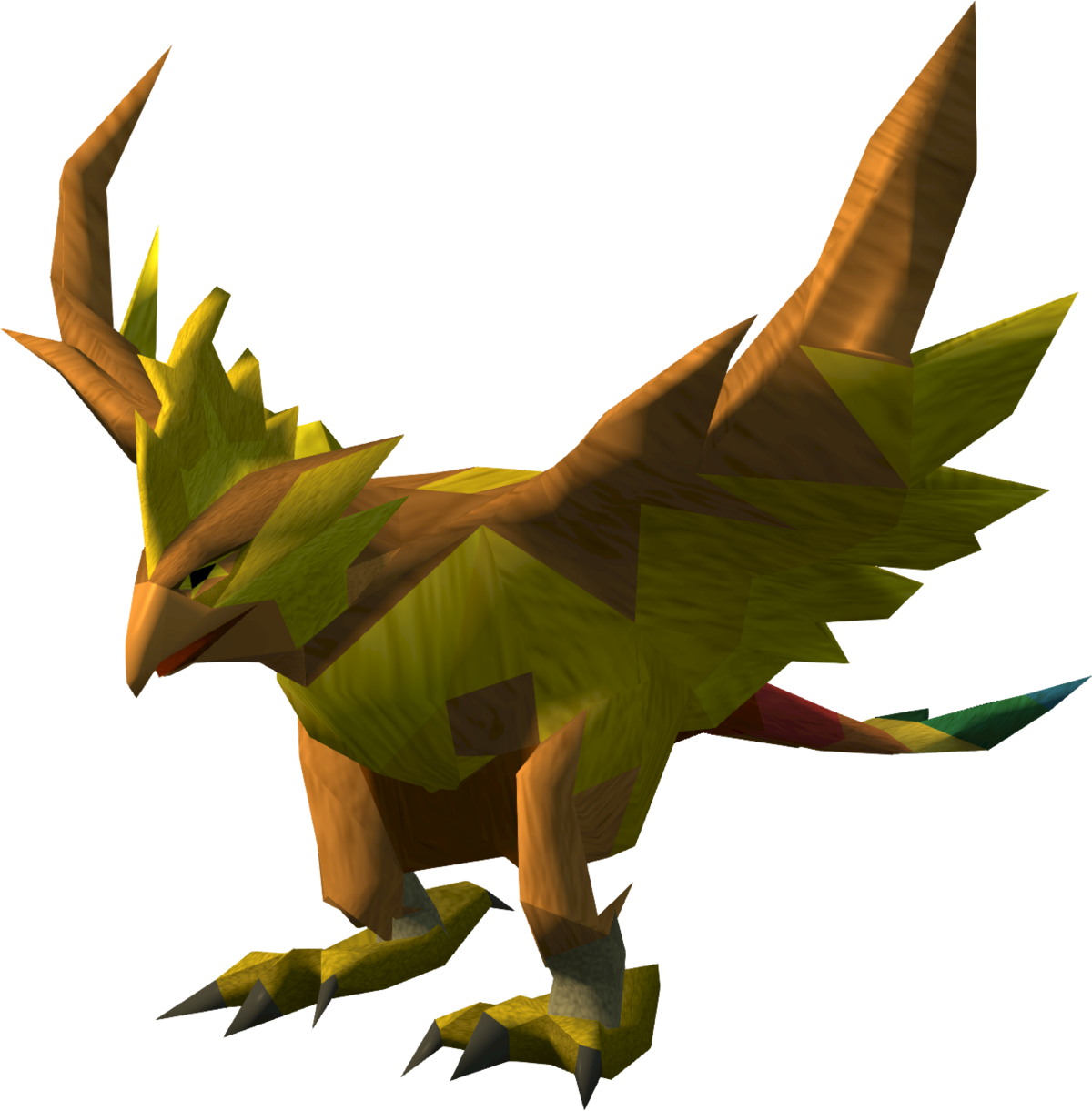 Low Poly Phoenix Model PNG