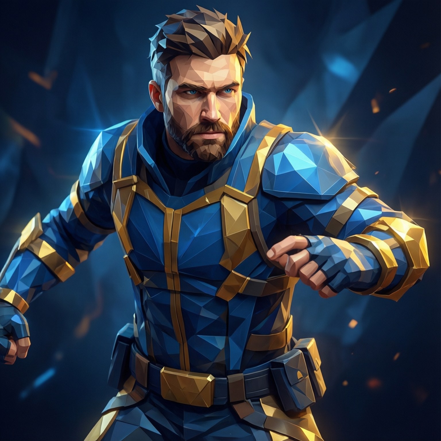 Low Poly Spieler Wallpaper