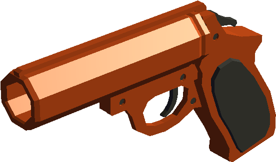 Low Poly Revolver Graphic PNG