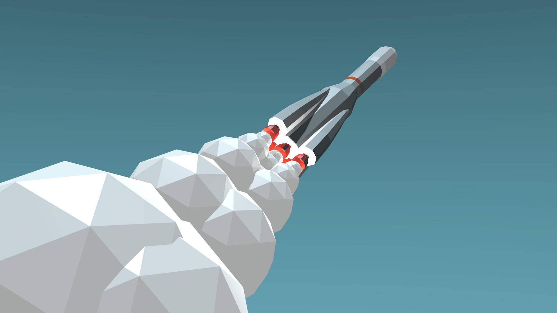 Low Poly Rocket Background