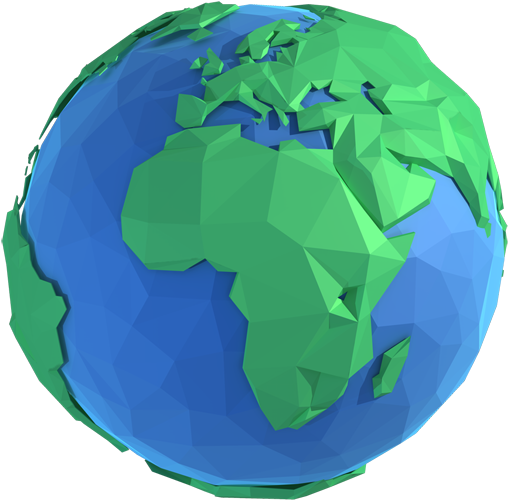 Low Poly Style Earth Model.png PNG