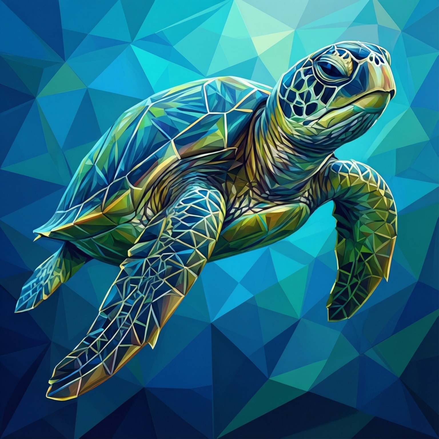 Low Poly Sköldpadda Bakgrundsbilder